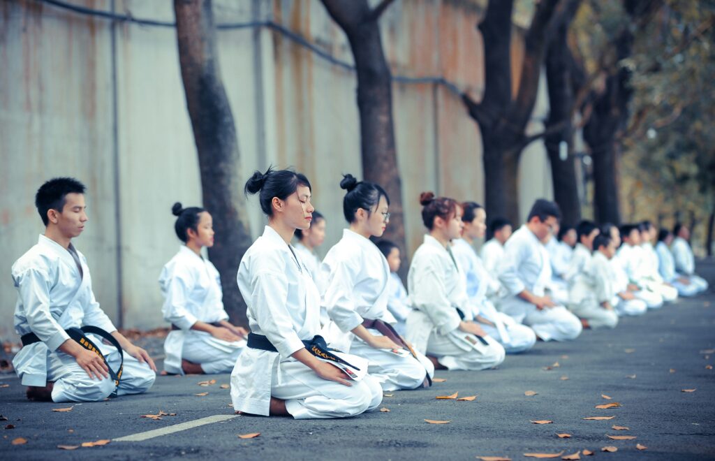 karate-class-sitting Karate class sitting